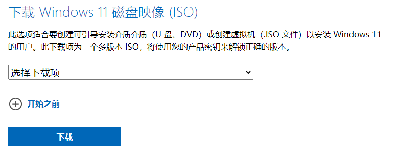 下载Win11 ISO镜像文件